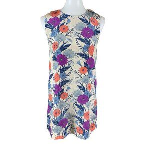 Olivaceous Floral Shift Dress M Sleeveless Summer Wedding Guest Garden Party